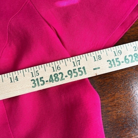 East 5th Hot Pink linen rayon button down lined light jacket blouse. Size SP EUC - Picture 9 of 10